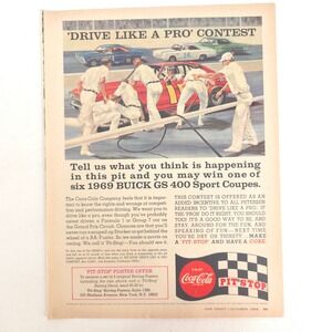 Vintage Buick GS 400 Coca Cola Print Ad Performance Garage Wall Car Show Display